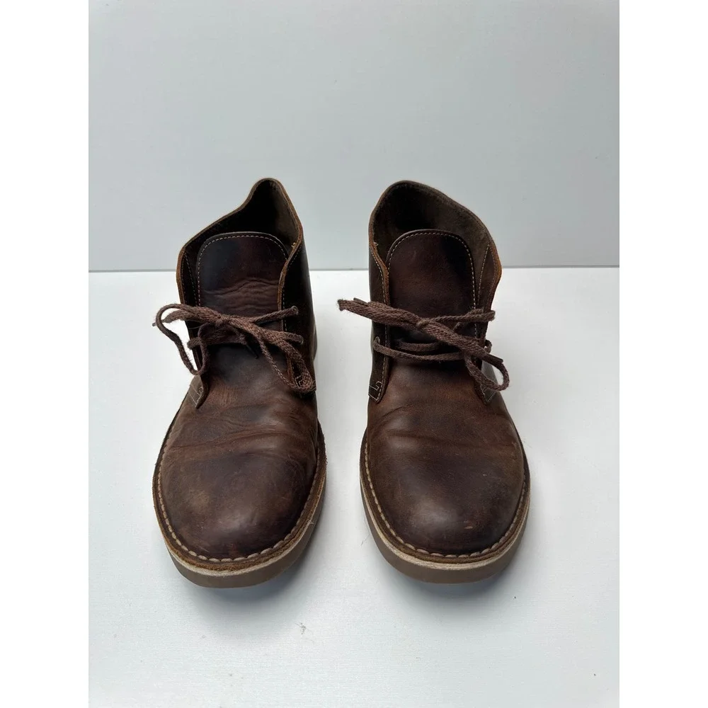 Clarks Bushacre 2 Dark Brown Leather Chukka Desert Boots Mens 10 M 260822863100